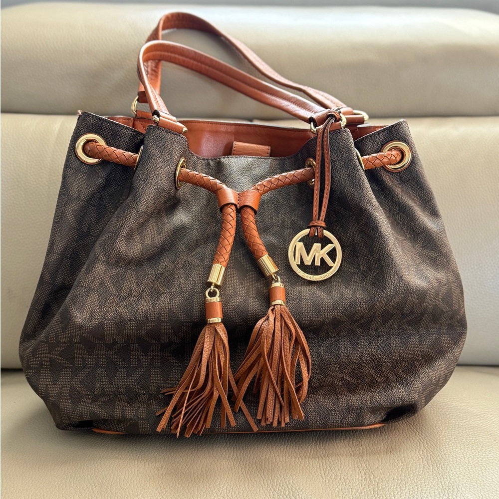 Michael Kors Brown Signature Tote Bag